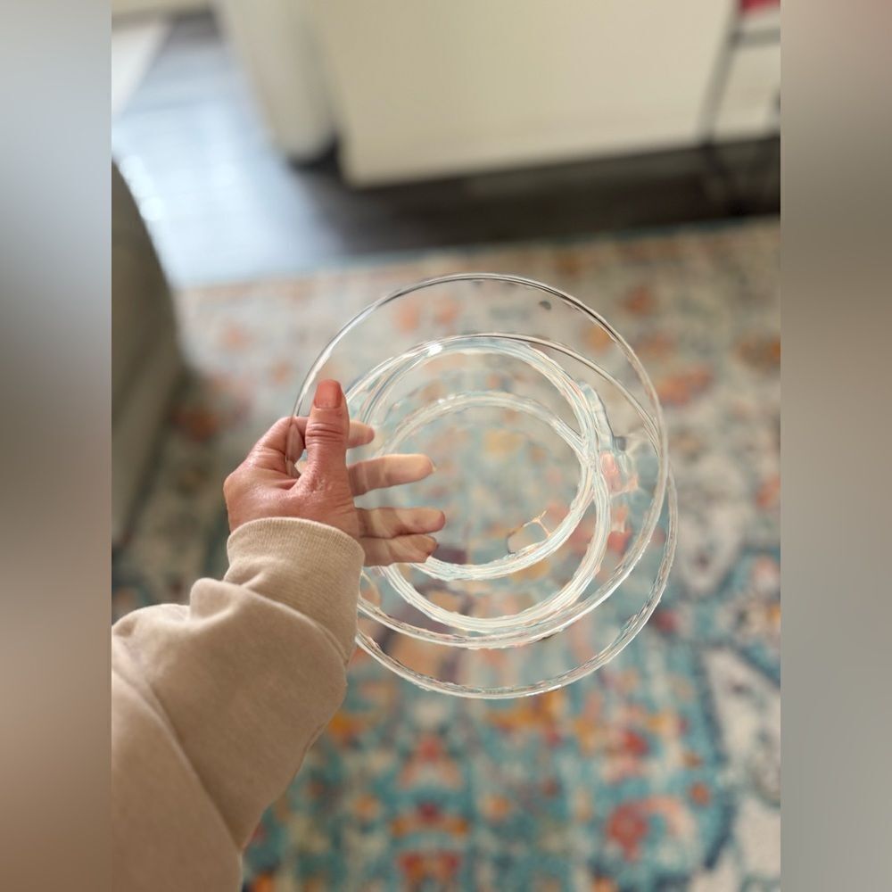 Vintage | 2 Elegant Clear Small Plate Set